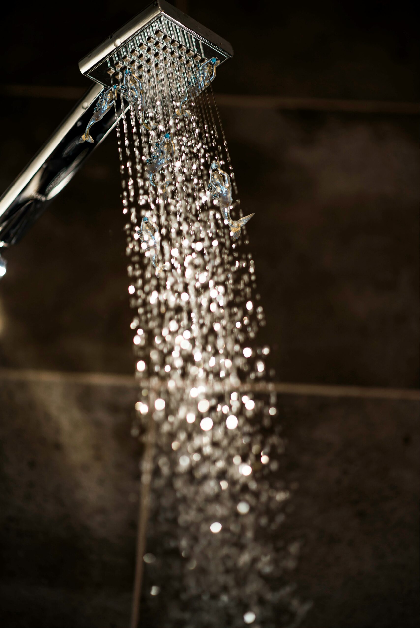 Shower running water bathroom